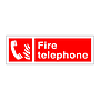 Fire telephone sign