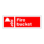 Fire bucket sign