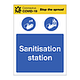 Sanitisation station Covid-19 sign