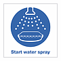 Start water spray with text (Marine Sign)