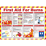 First aid for burns poster