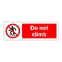 Do not climb sign