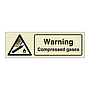 Warning Compressed gases sign