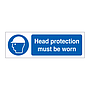 Head protection must be worn sign