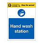 Hand wash station Covid-19 sign