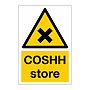 COSHH store sign