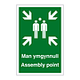 Assembly point English/Welsh sign