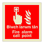 Fire alarm call point English/Welsh sign