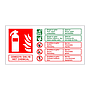 Wet Chemical fire extinguisher identification English/Welsh sign