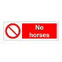 No horses sign