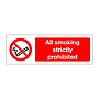 All smoking strictly prohibited (Marine Sign)