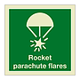 Rocket parachute flares with text 2019 (Marine Sign)