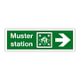 Lifeboat with right directional arrow 2019 (Marine Sign)