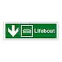 Lifeboat with down directional arrow 2019 (Marine Sign)