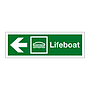Lifeboat with left directional arrow 2019 (Marine Sign)