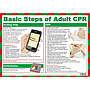 Basic steps of adult CPR poster
