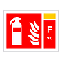Fire extinguisher with 9L Foam Identification (Marine Sign)