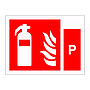 Fire extinguisher with Powder Identification (Marine Sign)