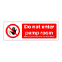 Do not enter pump room (Marine Sign)