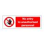 No entry to unauthorised personnel (Marine Sign)