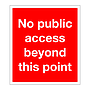 No public access beyond this point sign