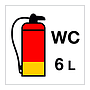 6L Wet chemical fire extinguisher (Marine Sign)