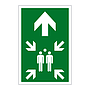 Assembly point symbol Arrow up sign