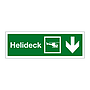 Helideck with down directional arrow (Marine Sign)
