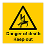 Danger of death Keep out sign