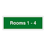 Rooms 1 - 4 sign