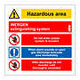 Inergen extinguishing system (Marine Sign)