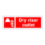 Dry riser outlet sign