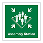 Assembly station with text 2019 (Marine Sign)