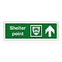 Shelter point with up directional arrow (Marine Sign)