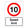 10mph speed limit sign