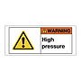 Warning High pressure sign