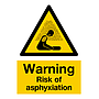 Warning Risk of asphyxiation sign