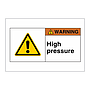 Warning High pressure sign