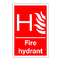 Fire hydrant sign