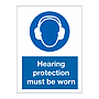 Hearing protection must be worn sign