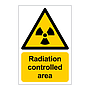 Radiation controlled area sign