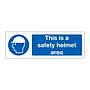 This is a safety helmet area (Marine Sign)