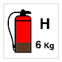 6kg Halon fire extinguisher (Marine Sign)