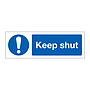 Keep shut (Marine Sign)