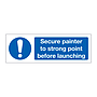 Secure painter to strong point before launching (Marine Sign)