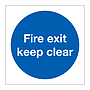 Fire exit keep clear (Marine Sign)