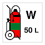 50L Wheeled water fire extinguisher (Marine Sign)