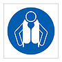 Lifejackets must be worn symbol (Marine Sign)