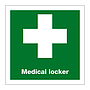 Medical locker with text (Marine Sign)