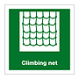 Climbing net with text (Marine Sign)